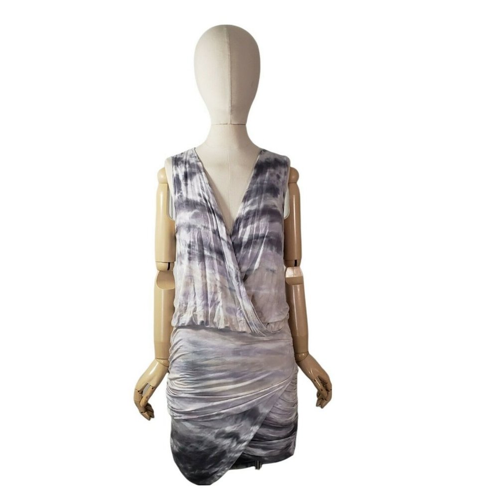 YOUNG FABULOUS BROKE YFB  Tie Dye Blouson Ruched Tank Dress Size Small